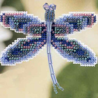 Sapphire Dragonfly Bead Cross Stitch Kit Mill Hill 2000 Spring Bouquet