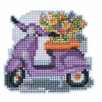 Scooter Counted Cross Stitch Kit Mill Hill 2023 Spring Bouquet MH182313