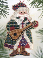 Mandolin Santa Bead Cross Stitch Kit Mill Hill 2002 Musical Santas