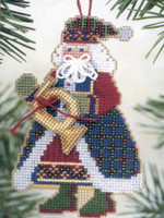 French Horn Santa Bead Ornament Kit Mill Hill 2002 Musical Santas