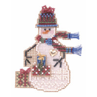 Gift Snow Charmer Beaded Cross Stitch Ornament Kit Mill Hill 2003