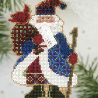 Cardinal Santa Beaded Ornament Kit Mill Hill 2003 Alpine Santas