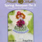Package insert for Angeline Beaded Cross Stitch Kit Mill Hill 2003 Spring Bouquet