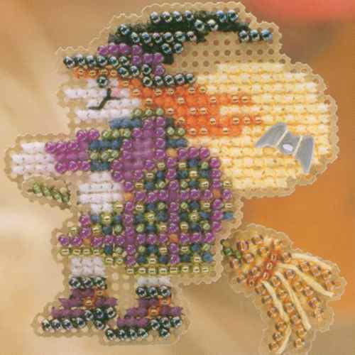 Broom Ride Halloween Bead Ornament Kit Mill Hill 2004 Autumn Harvest