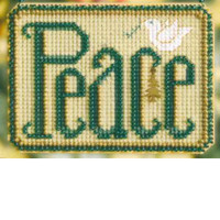 Peace Beaded Cross Stitch Ornament Kit Mill Hill 2008 Winter Greetings