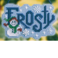 Frosty Bead Cross Stitch Ornament Kit Mill Hill 2008 Winter Greetings