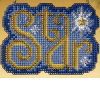 Star Bead Cross Stitch Ornament Kit Mill Hill 2009 Winter Greetings