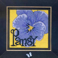Pansy Beaded Cross Stitch Kit Mill Hill 2009 Buttons & Beads Spring