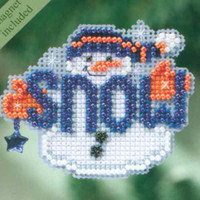 Snow Buddy Bead Christmas Ornament Kit Mill Hill 2010 Winter Holiday
