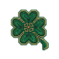 Lucky Day Bead Cross Stitch Ornament Kit Mill Hill 2010 Spring Bouquet