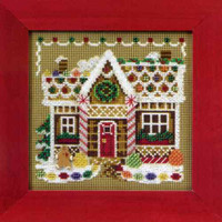 Gingerbread House Beaded Kit Mill Hill 2010 Buttons & Beads Winter