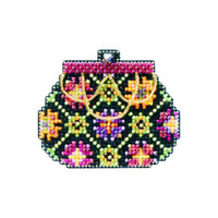Coin Purse Beaded Cross Stitch Kit Mill Hill 2010 Spring Bouquet