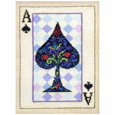 Ace of Spades Beaded Cross Stitch Kit Mill Hill 2010 Jim Shore Cards (JS300201)