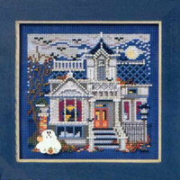 Haunted Mansion Cross Stitch Kit Mill Hill 2011 Buttons & Beads Autumn