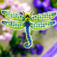 Dragonfly Beaded Cross Stitch Kit Mill Hill 2011 Spring Bouquet