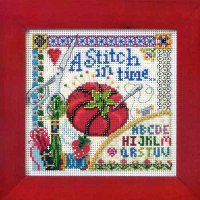 Home Run Cross Stitch Kit Mill Hill 2012 Buttons & Beads Spring 