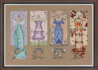 Dressmakers Daughter Kit Cross Stitch Chart Fabric Beads Braid Silk Floss Mirabilia MD121