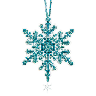Aqua Crystal Beaded Charmed Ornament Kit Mill Hill 2012 Snow Crystals