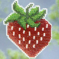 Strawberry Beaded Cross Stitch Kit Mill Hill 2013 Spring Bouquet