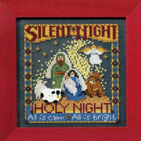 Silent Night Cross Stitch Kit Mill Hill 2008 Buttons & Beads Winter