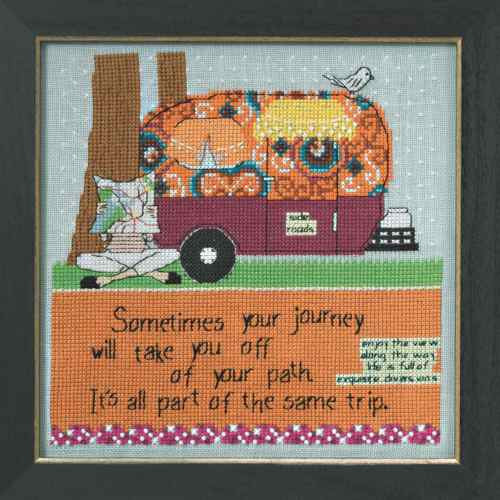 Off Your Path Beaded Cross Stitch Kit Mill Hill Curly Girl 2014