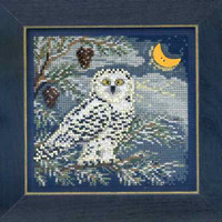 Snowy Owl Cross Stitch Kit Mill Hill 2014 Buttons & Beads Winter