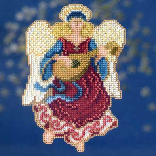 Angel Trilogy Beaded Counted Cross Stitch Ornaments Kits Mill Hill 2014 Set of 3: Angelina, Gabrielle, Seraphina 