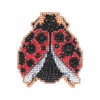 Ladybug Hug Beaded Cross Stitch Kit Mill Hill 2015 Spring Bouquet MH185103