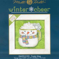 Frosty Mug Beaded Christmas Cross Stitch Kit 2015 Debbie Mumm Winter Cheer