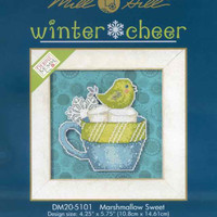 Marshmallow Sweet Bead Cross Stitch Kit 2015 Debbie Mumm Winter Cheer