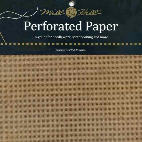 Ecru Mill Hill Perforated Paper 14 Count 2 sheets 9 X 12