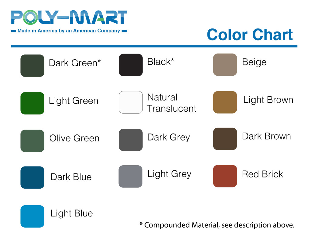 Poly Filter Color Chart