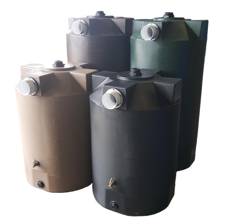 150 Gallon PolyMart Rain Harvesting First Flush Tanks (3"/ 4" Inlet)