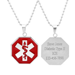 Stainless Steel Medical ID Tag - Free Engraving
