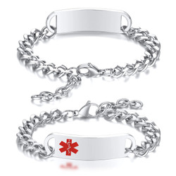 Sieraden Armbanden ID Personalized Stainless Steel Quality ID Bracelets & Medische armbanden 