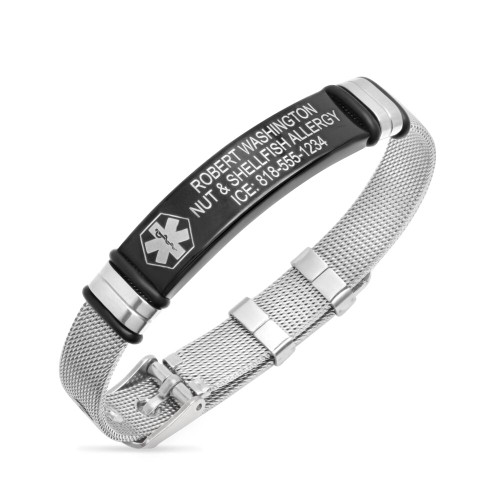 Personalized Rubber Medical Bracelets
