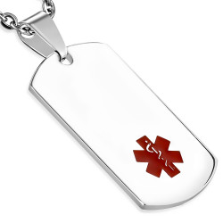 Quality Stainless Steel Small Medical ID Tag Pendant