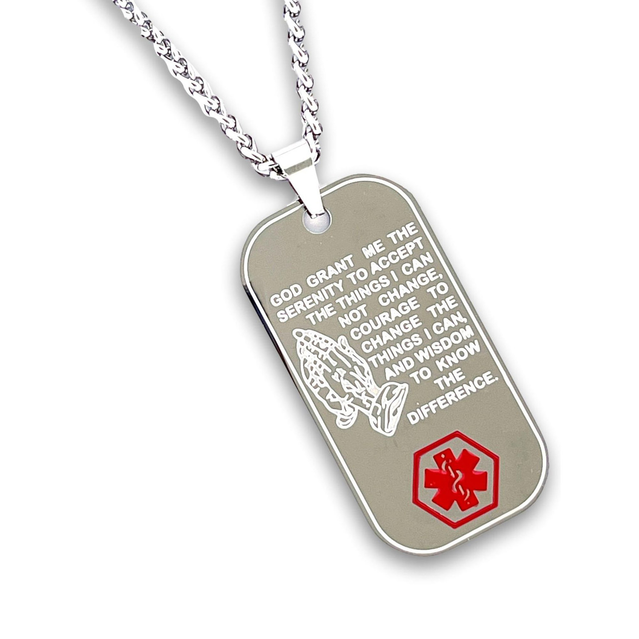 Sterling Silver Medical Alert Necklace | Love It Personalized