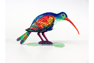 Shy Bird Sculpture (Double Sided) By David Gerstein
