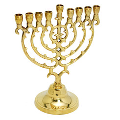    Hanukkah Menorah 7" Cast Copper By Judaicamore