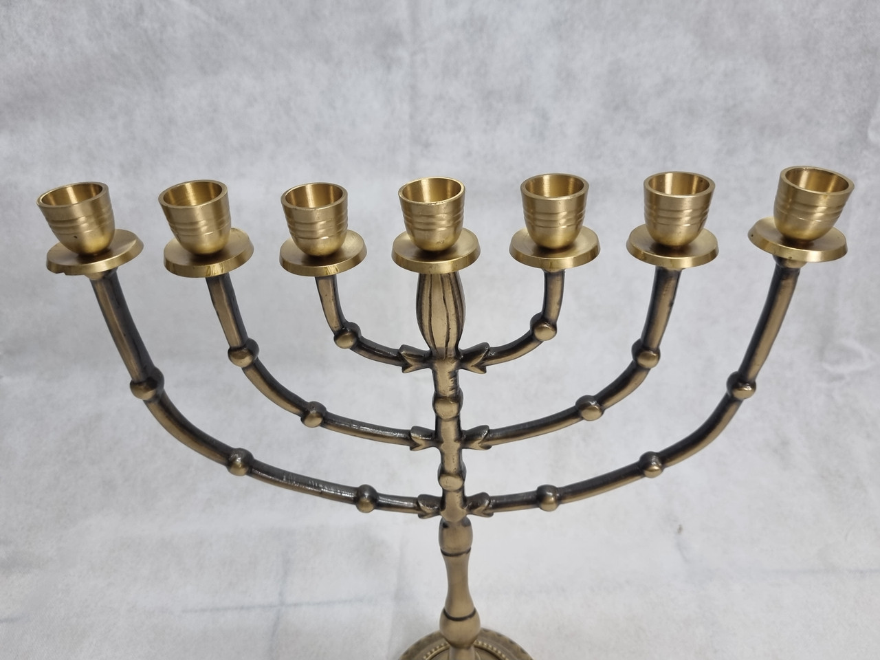 Geladen Mier beheerder Menorah 7 Seven Branches Menora 15 inches Antique height brass copper From  Israel Active - Judaica More
