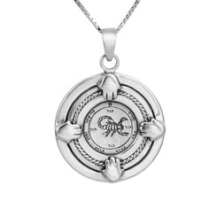 Necklace 4 Hands Recuperation Silver Pendant + Silver Chain (925) Kabbala King Solomon Hamsa