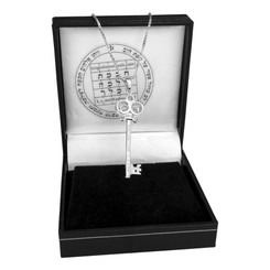 Necklace “ Key of Livelihood ” Silver Pendant + Silver Chain 925 Kabbala King Solomon