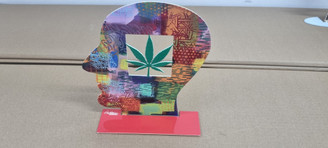 Head Cannabis Within Gras Grass Sculpture By David Gerstein