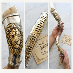 Lion of Judah Kudu Shofar 36"-40" | Silver Plated Kosher Yemenite Horn