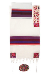  Color Hand Embroidered Tallit By Yair Emanuel