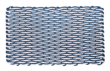 Federal Blue & White Wave Doormat - Shown: COTTAGE  16" x 26" - $45.95