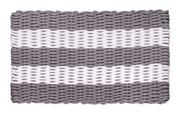 Gray and White Shoreline Doormat