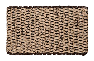 Border door mat - Mocha Chip with Brown Border