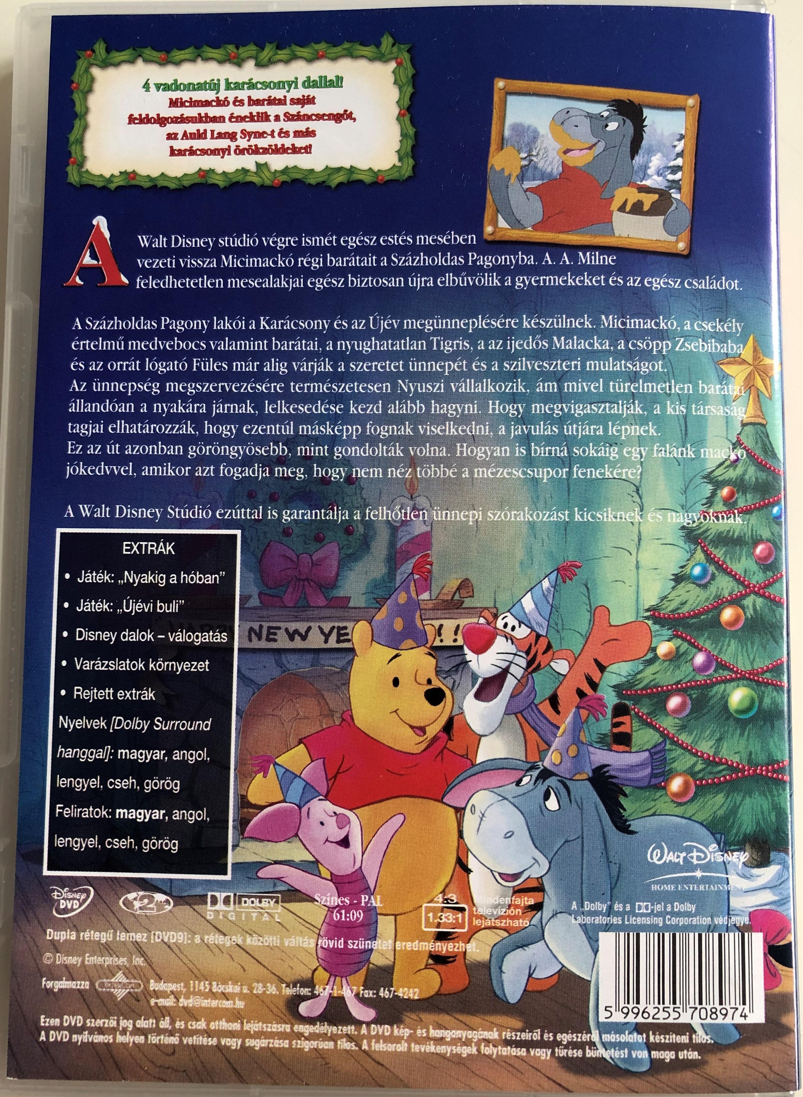 Winnie the Pooh - Very Merry Pooh Year DVD 1991 Micimackó - Boldog új  mackóévet! / Directed by Jamie Mitchell, Gary Katona, Ed Wexler, Ken Kessel  / Starring: Jim Cummings, John Fiedler,